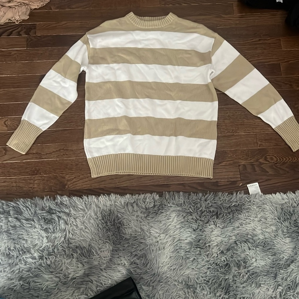 Striped crewneck sweater